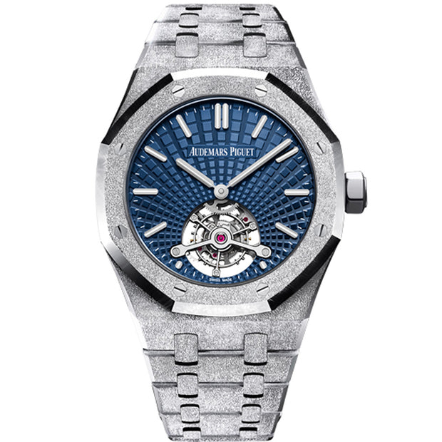 Audemars Piguet Limited Edition Frosted Royal Oak Tourbillon Extra-Thin 41mm 26520BC Blue Dial