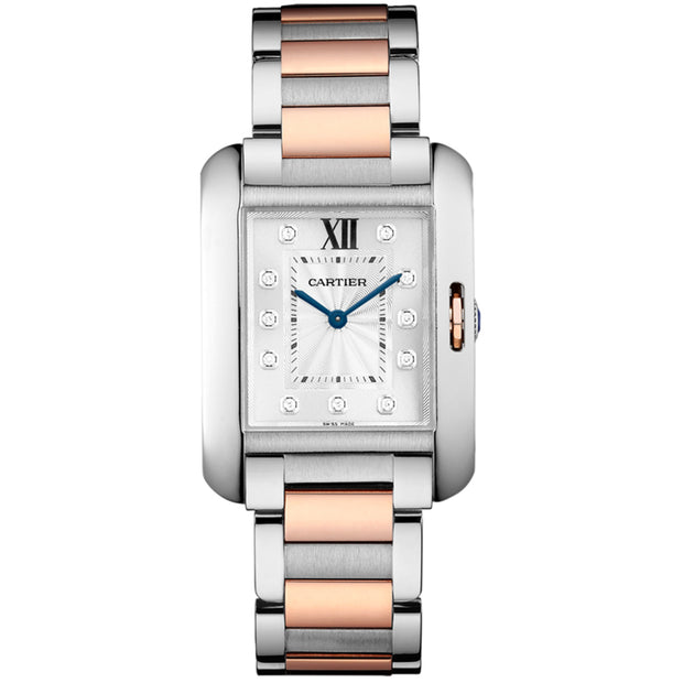 Cartier Tank Anglaise 34mm WT100032 Silver Dial