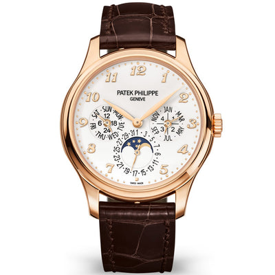 Patek Philippe Extra-Thin Grand Complications Perpetual Calendar Moon Phase 39mm 5327R White Dial - First Class Timepieces