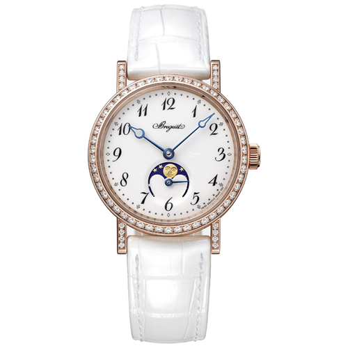 Breguet Classique 30mm 9088BR/29/964/DD0D Diamond Bezel White Dial