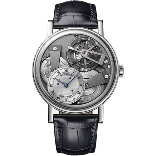 Breguet Tradition 41mm 7047PT/11/9ZU Openworked/Silver Roman Dial