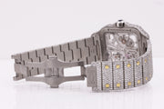 Cartier Santos Custom Diamond Setting 44mm WHSA0012 Overworked Diamond Dial Pre-Owned