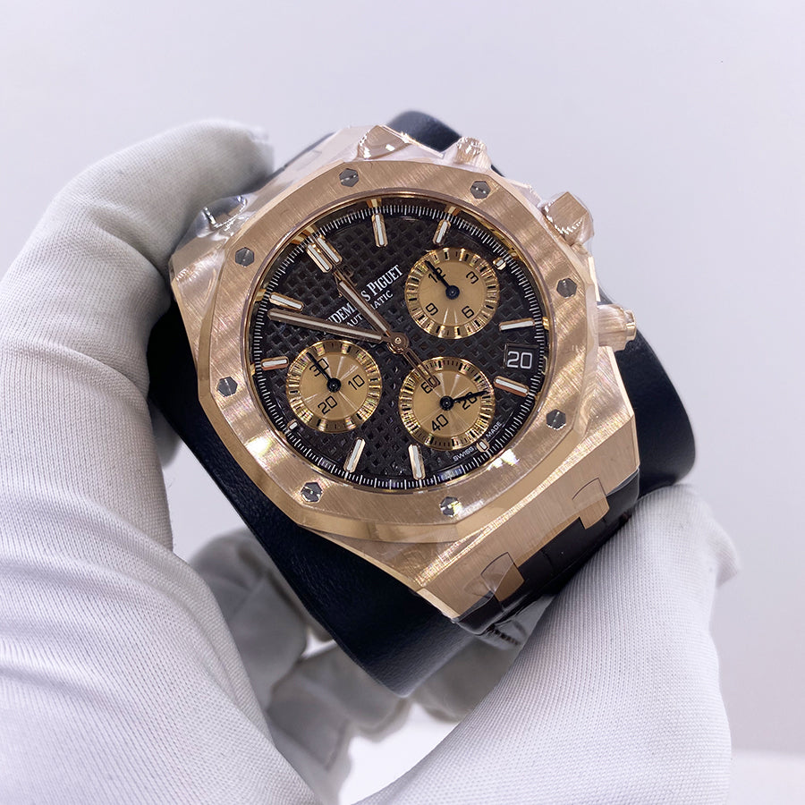 ロディー Audemars Piguet Royal Oak Offshore Rose Gold ChronoSuade 26113SR