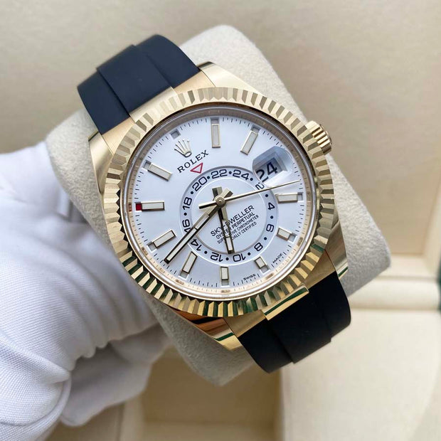 Rolex Sky-Dweller 42mm Oyster Flex 326238 White Dial Pre-Owned