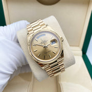 Rolex Day-Date 36mm Presidential 128238 Fluted Bezel Champagne Dial