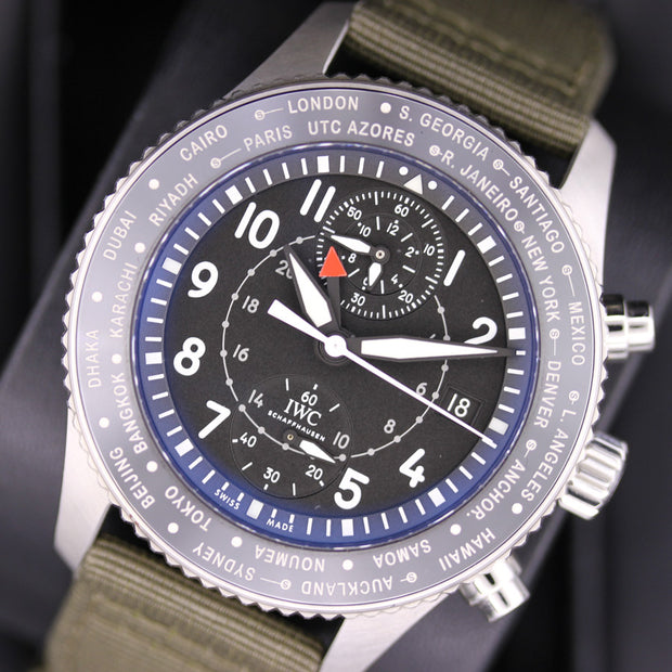 IWC Pilot Chronograph 46mm Unworn IW395001 Black Dial Pre-Owned