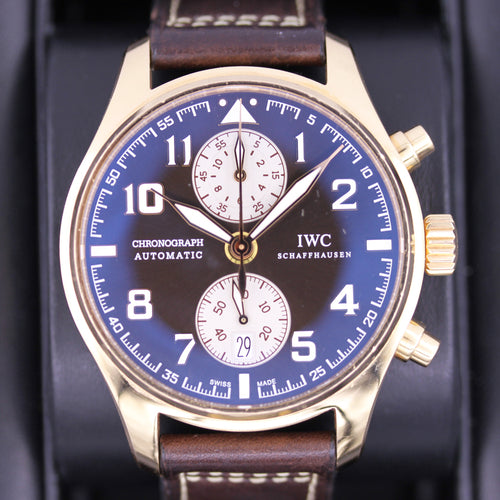 IWC Pilot's Chronograph Edition Antoine De Saint Exupery IW387805 Brown Dial Pre-Owned