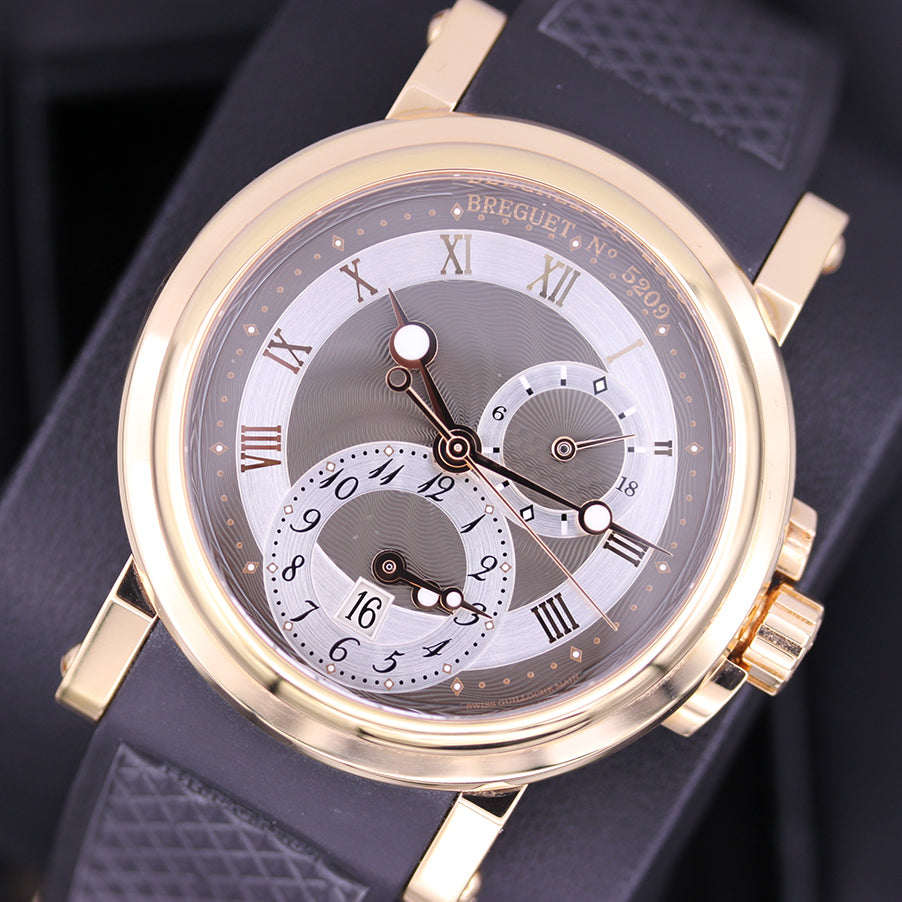 Pre-Owned Breguet Marine GMT Dual Time Watch 5857BR FCT