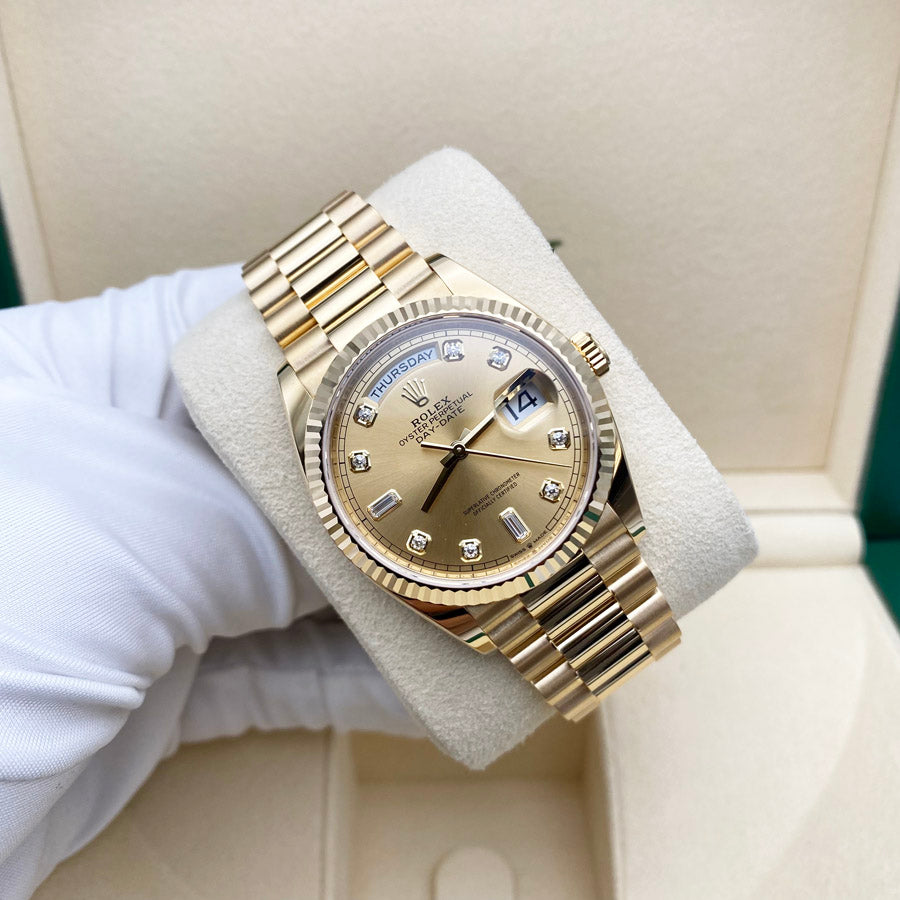 Rolex Day Date 36mm Presidential 128238 Fluted Bezel