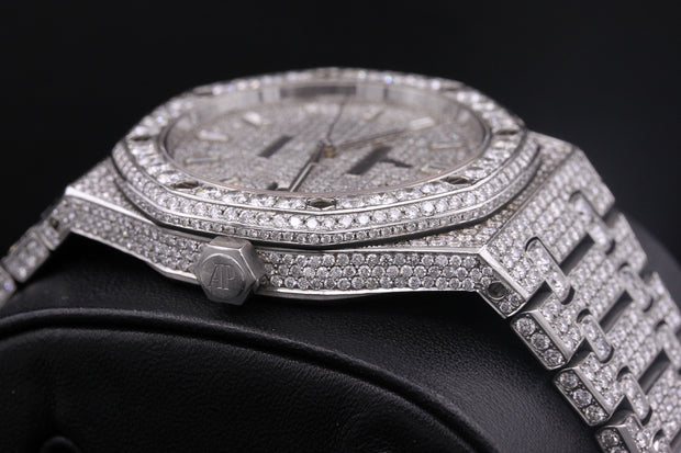 Audemars Piguet 15400ST Royal Oak Custom Diamond with Diamond Dial Watch -  Big Watch Buyers
