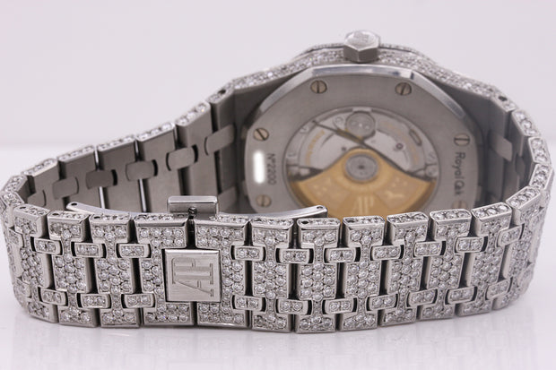 Audemars Piguet Royal Oak 41mm 15400ST Black Dial Custom Diamond Setting Pre-Owned