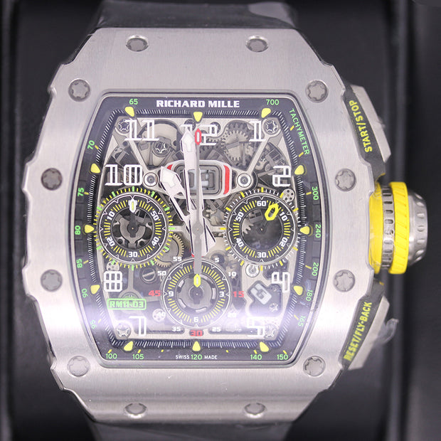 Richard Mille Chronograph RM11-03 Titanium 50mm Overworked Dial