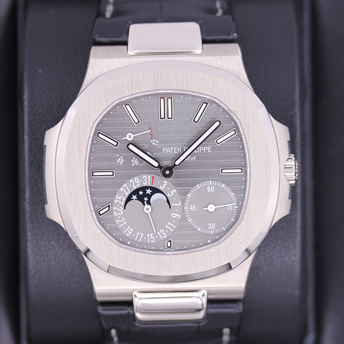 Patek Philippe Nautilus Moon Phases 40mm 5712G Slate Grey Dial Pre-Owned