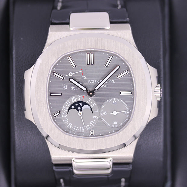 Patek Philippe Nautilus Moon Phases 40mm 5712G Slate Grey Dial Pre-Owned