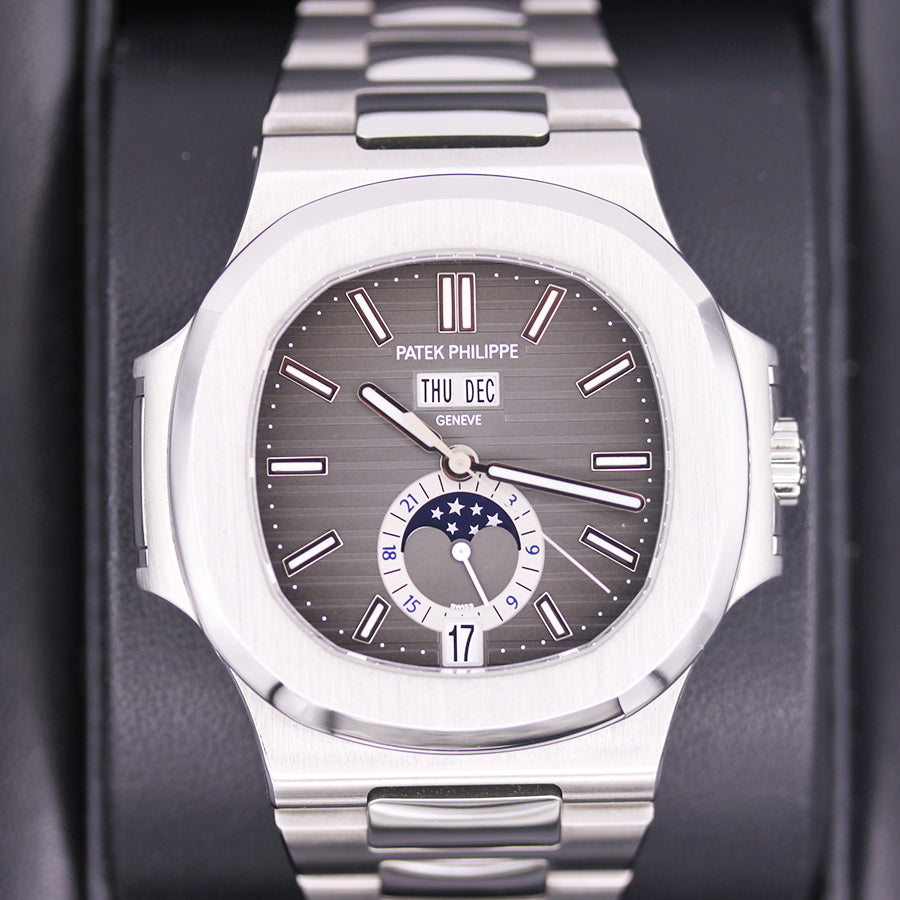 Moonphase Annual Calendar Patek Philippe Steel Nautilus Pre