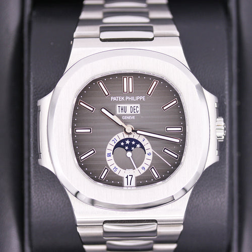 Patek Philippe Nautilus Annual Calendar Moon Phase 40mm 5726-1A-001 Black Dial Pre-Owned