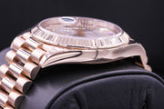 Rolex Day-Date 40 Presidential 228235 Fluted Bezel Baguette Diamond Sundust Dial Pre-Owned