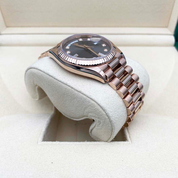 Rolex Day-Date 36mm 128235 Slate Grey Diamond Dial