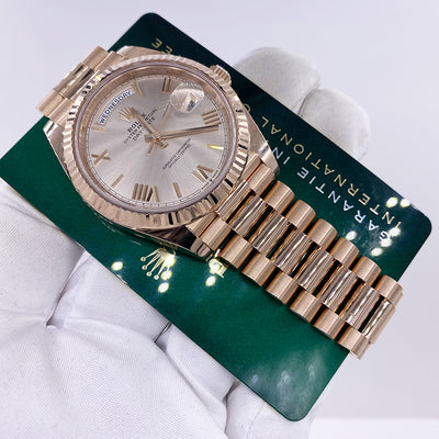 Rolex Day-Date 40 Presidential 228235 Fluted Bezel Sundust Dial Pre-Owned