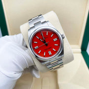 Rolex Oyster Perpetual "Coral" 41mm 124300 Red Dial