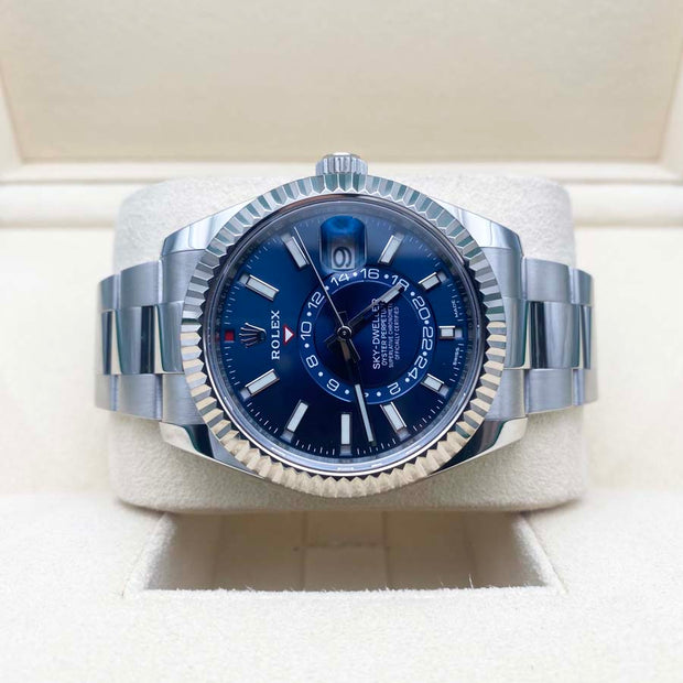 Rolex Sky-Dweller 42mm Stainless Steel 326934 Blue Dial Pre-Owned