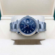 Rolex Datejust Bright Blue Fluted Motif Dial Fluted Bezel 36mm 126234 Pre-Owned