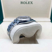 Rolex Datejust Bright Blue Fluted Motif Dial Fluted Bezel 36mm 126234