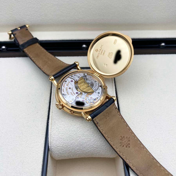 Patek Philippe Complications 18k Yellow Gold Power Reserve Moon White Dal 5054J-001 Pre-Owned