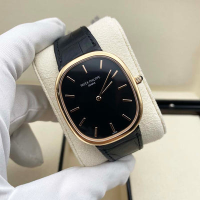 Patek Philippe 50th Anniversary Extra-Thin Golden Ellipse 34mm 5738R Black Dial Pre-Owned
