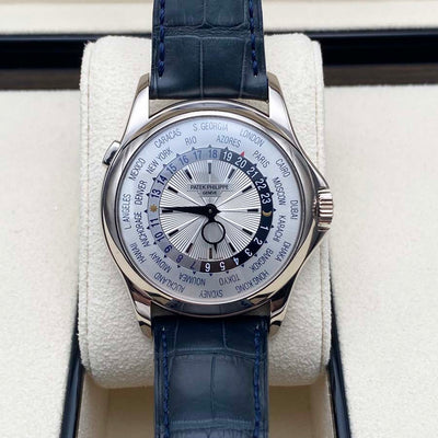 Patek Philippe World Time Complication 38mm 5130G Silver Dial Pre-Owned