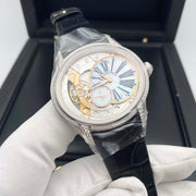 Audemars Piguet Millenary Hand-Wound 39mm 77247BC Openworked/Mother of Pearl Dial