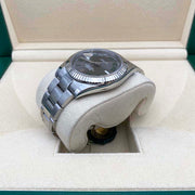 Rolex Datejust 41mm Slate Roman Numeral Dial Fluted Bezel 126334