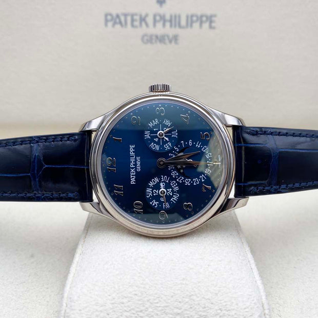 Patek Philippe Extra-Thin Grand Complications Perpetual Calendar Moon Phase 39mm 5327G Blue Dial