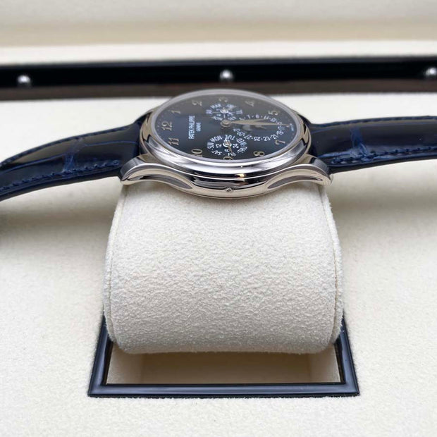 Patek Philippe Extra-Thin Grand Complications Perpetual Calendar Moon Phase 39mm 5327G Blue Dial Pre-Owned