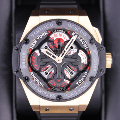 Hublot King Power GMT 12 Time Zones 48mm 771.OM.1170.RX Overworked Dial Pre-Owned