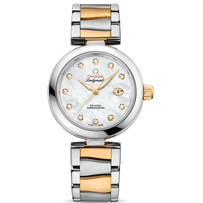 Omega De Ville Ladymatic Co-Axial Chronometer 34mm 425.20.34.20.55.003 Mother Of Pearl Dial