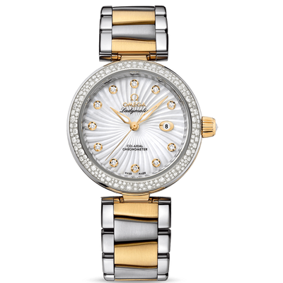 Omega De Ville Ladymatic Co-Axial Chronometer 34mm 425.25.34.20.55.002 White Diamond Dial