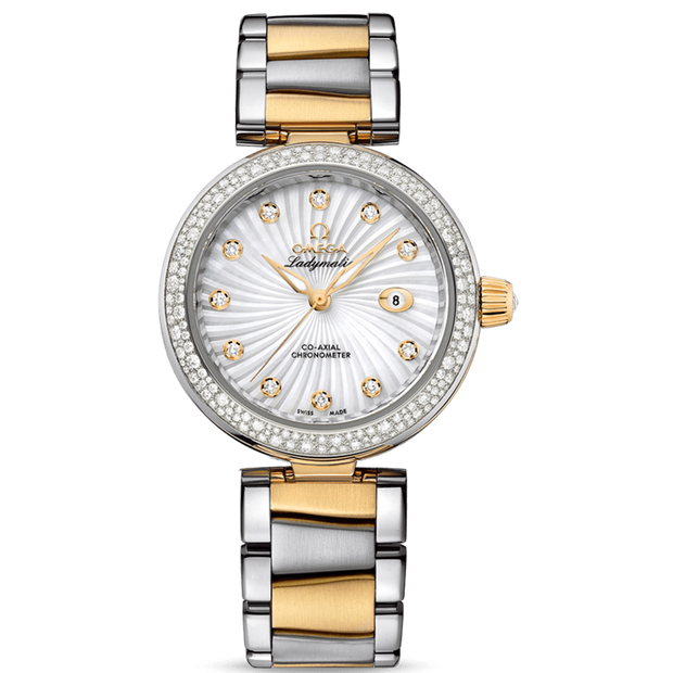 Omega De Ville Ladymatic Co-Axial Chronometer 34mm 425.25.34.20.55.002 White Diamond Dial