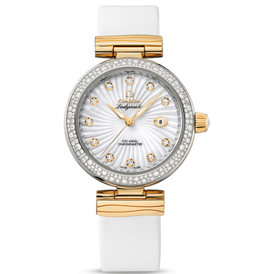 Omega De Ville Ladymatic Co-Axial Chronometer 34mm 425.27.34.20.55.002 White Diamond Dial