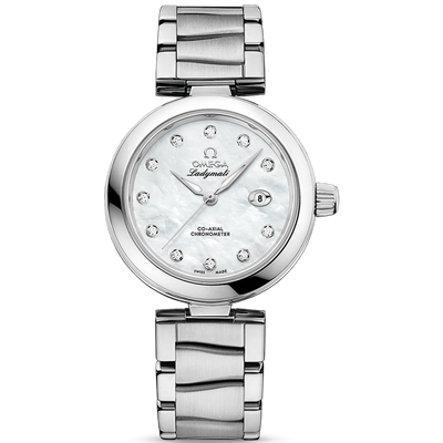 Omega De Ville Ladymatic Co-Axial Chronometer 34mm 425.30.34.20.55.002 Mother Of Pearl Dial