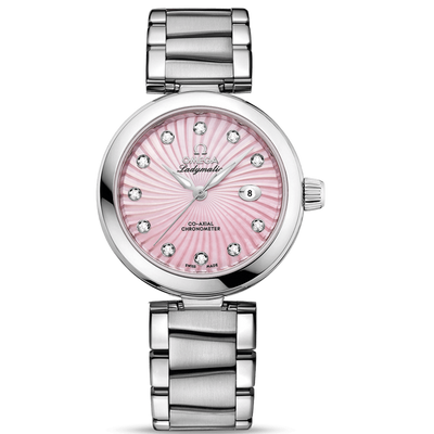 Omega De Ville Ladymatic Co-Axial Chronometer 34mm 425.30.34.20.57.001 Pink Dial