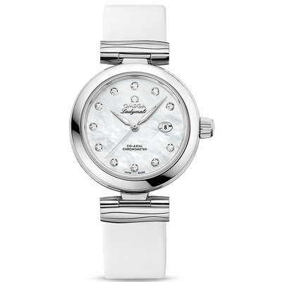 Omega De Ville Ladymatic Co-Axial Chronometer 34mm 425.32.34.20.55.002 Mother Of Pearl Dial