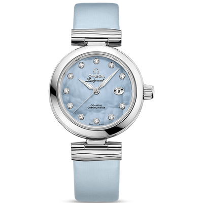 Omega De Ville Ladymatic Co-Axial Chronometer 34mm 425.32.34.20.57.003 Blue Dial