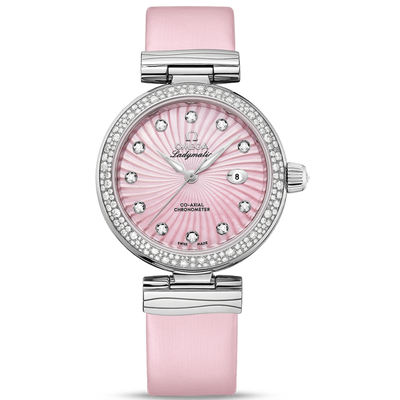 Omega De Ville Ladymatic Co-Axial Chronometer 34mm 425.37.34.20.57.001 Pink Diamond Dial