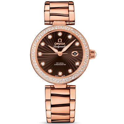 Omega De Ville Ladymatic Co-Axial Chronometer 34mm 425.65.34.20.63.001 Brown Dial