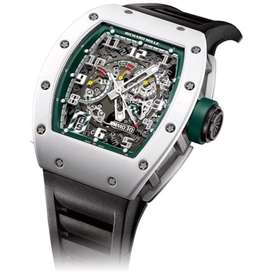 Richard Mille RM 030 Le Mans White Ceramic 50mm Openworked