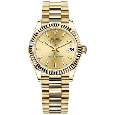 Rolex Datejust Champagne Dial Fluted Bezel 31mm 278278