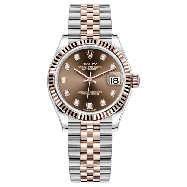 Rolex Datejust Chocolate Diamond Fluted Dial 31mm 278271