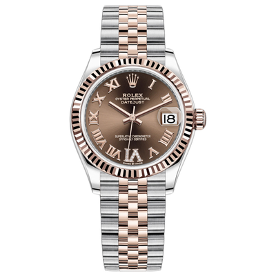 Rolex Datejust Chocolate Diamond Roman Numeral Fluted Dial 31mm 278271