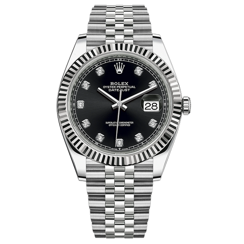 Rolex Datejust II Black Diamond Fluted Dial 41mm 126334
